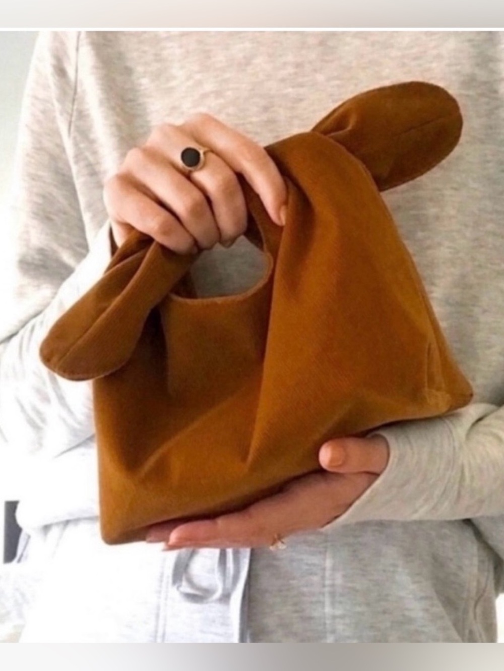 MERIT Signature Knot Small Corduroy Pouch NWT